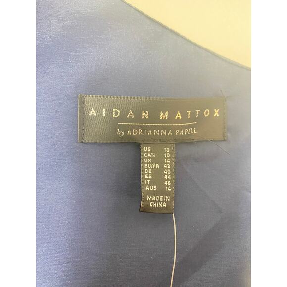 AIDAN MATTOX DRESS GOWN 10 MOTHER OF THE BRIDE FALL WEDDING GUEST LONG FLORAL - Picture 7 of 16